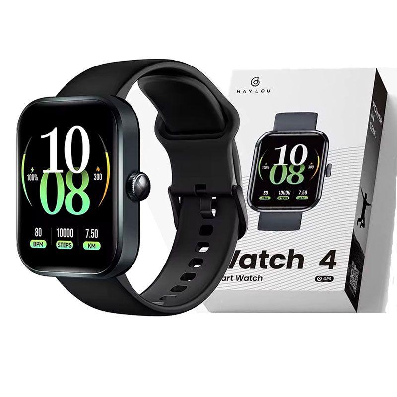 Relogio Haylou Watch 4 GPS Integrado Relógio Inteligente Siri Compatível Strava Modos Esportes Bluetooth