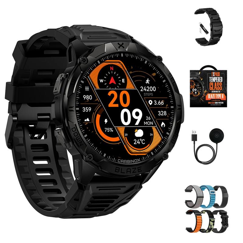 Relógio Inteligente CARBINOX Blaze GPS IP69K à prova d'água 170+ modos