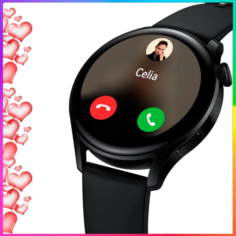 Relógio Inteligente Presente para a Mãe Smart watch Redondo Troca Foto de Fundo