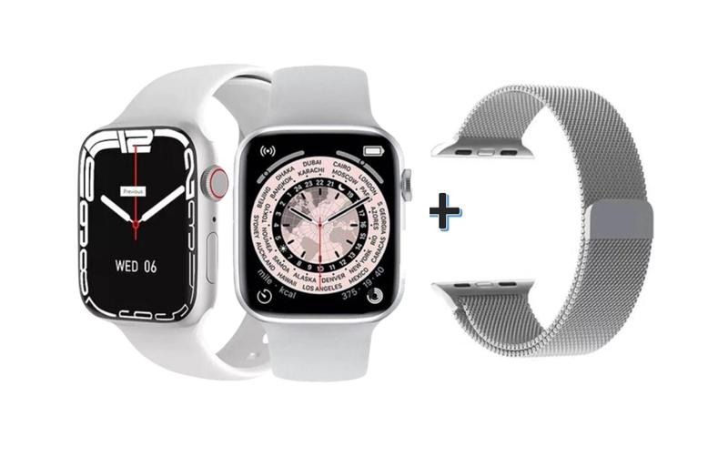 Relógio Inteligente Smart Watch Oled Pro/ Q10 C/ Duas Pulseiras-Branco