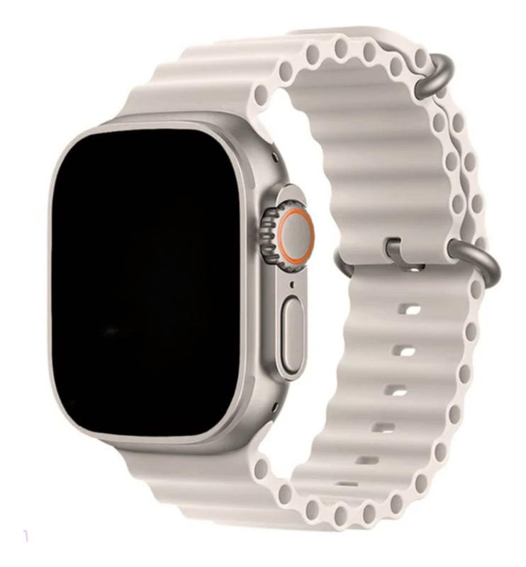 Relógio Inteligente Smart watch S58 Ultra Pro Branco Troca Foto de Fundo