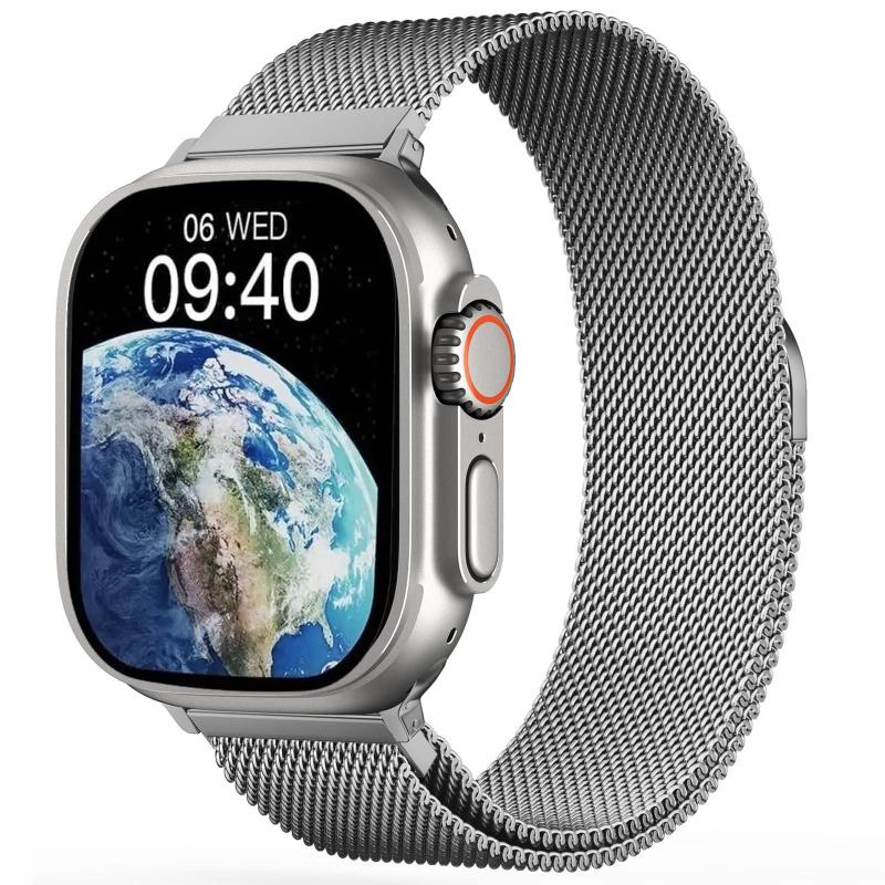 Relógio Inteligente Smartwatch Ultra Series 3 49mm + Pulseira Milanese de Aço