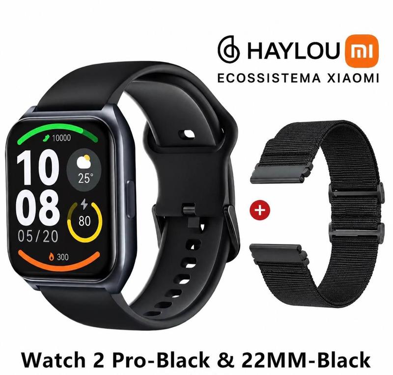 Relógio Smartwatch Ecossistema Xiaomi,Haylou Watch 2 Pro A Prova Dagua Pulseira Extra Conectividade IOS ou Android
