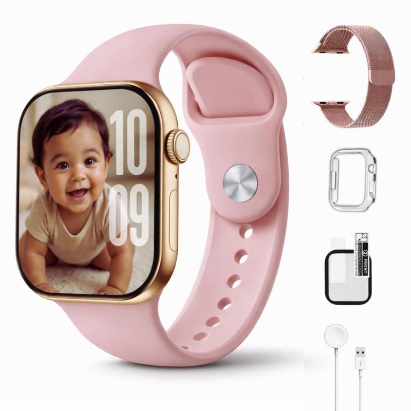 Relógio Smartwatch W10 Mini Pro 42mm 1GB Memoria Chat GPT Bluetooth Notificações 2 Pulseiras Serie10