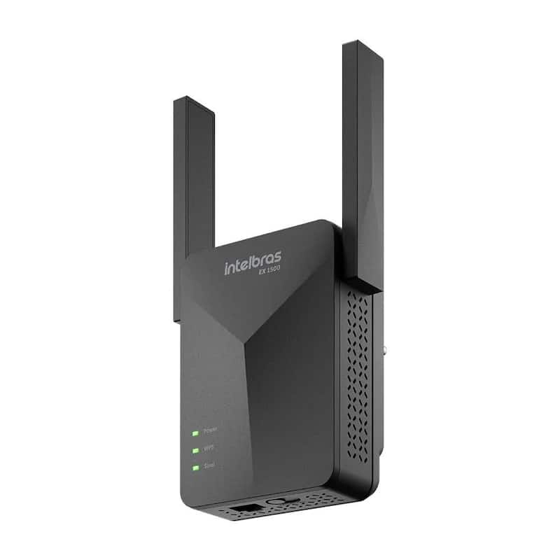 Repetidor Roteador Extensor Mesh Wi-fi 1200 Mbps Ex 1500 Intelbras 2 Antenas Bivolt Preto