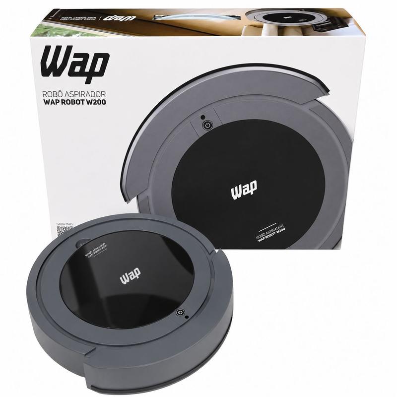 WAP Robô Aspirador Robot W200 3 em 1 Programável 75min Bivolt