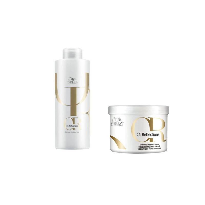Shampoo 1 Litro e Máscara 500g Wella Oil Reflections Luminous - Brilho