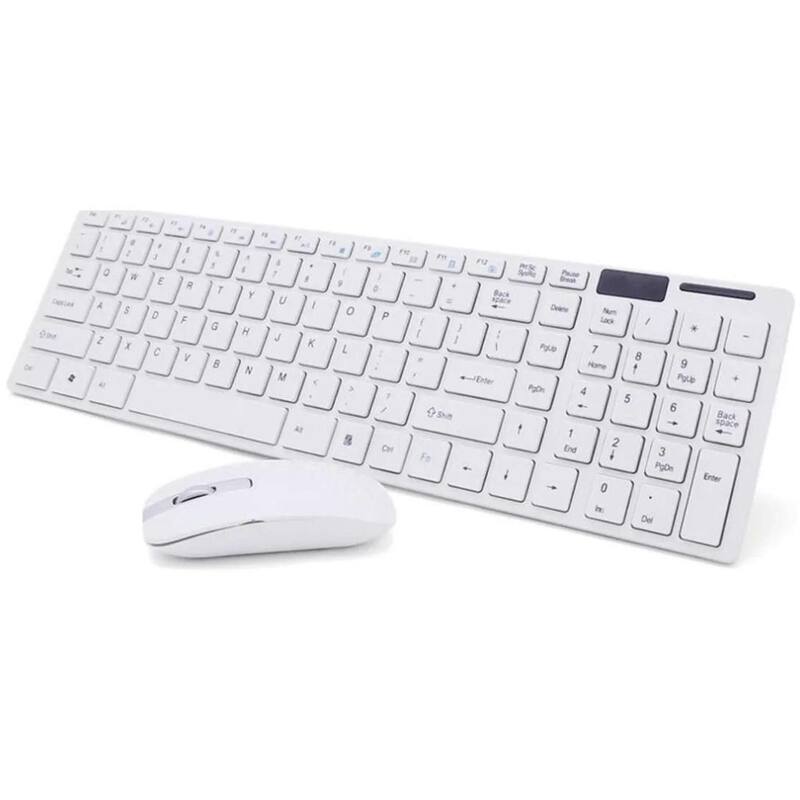 Silêncio e Conforto: Kit Teclado Mouse Sem Fio Slim Wireless Silencioso e Macio - Conecte-se com Estilo