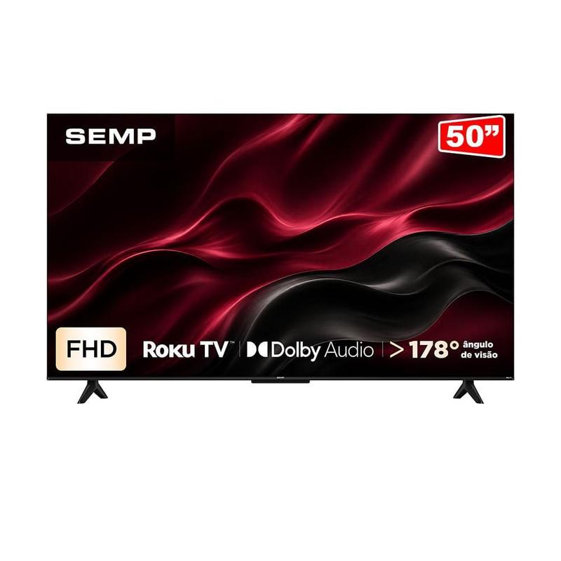 Smart TV Led Full HD 50 Semp, WiFi, Roku TV