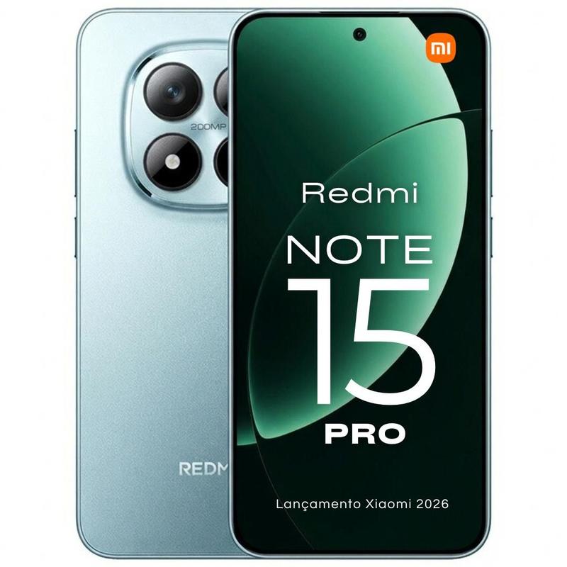 Smartphone Xiaomi Redmi Note 15 Pro 256GB 200MP Tela AMOLED 120Hz Bateria 6580mAh Carregamento 45W IP65