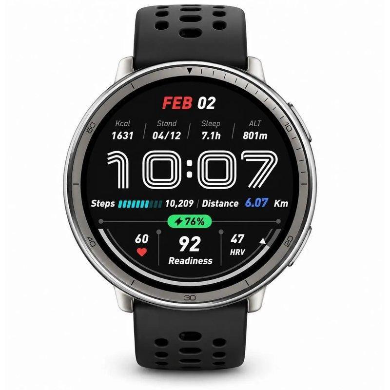 Smartwatch Amazfit Active 2 Preto GPS Integrado Tela AMOLED 1,32 Bluetooth 5ATM