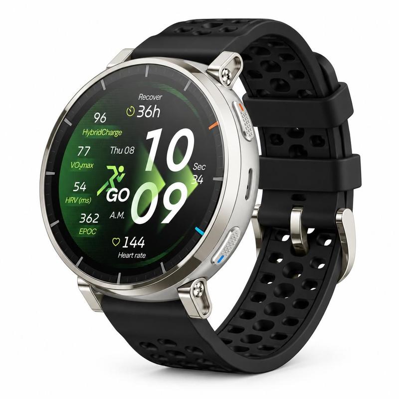 Smartwatch Amazfit Active 3 Premium AMOLED 1.32 GPS Safira Chamadas Bluetooth Bateria Ate 12 Dias
