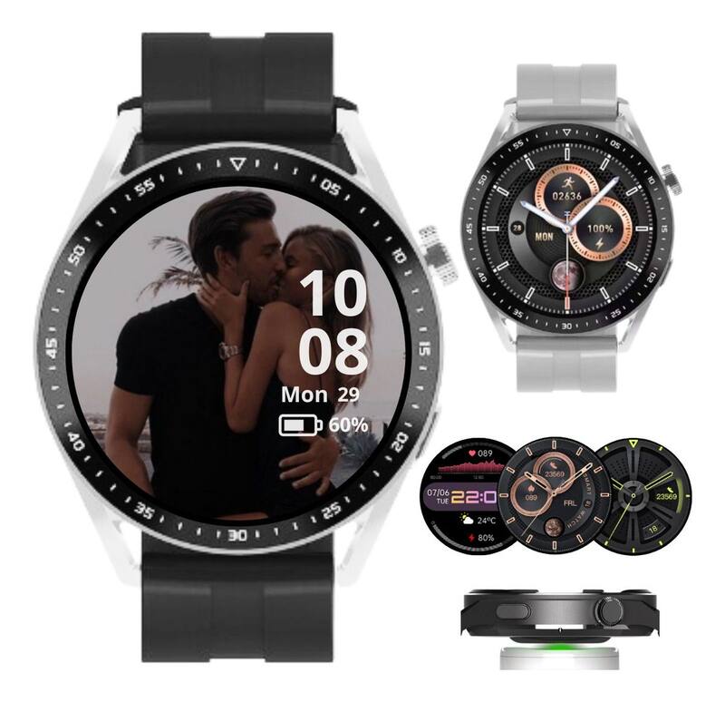Smartwatch Relógio Smartwatch Branco HW28 Redondo Resistente à Água Original Nota Fiscal