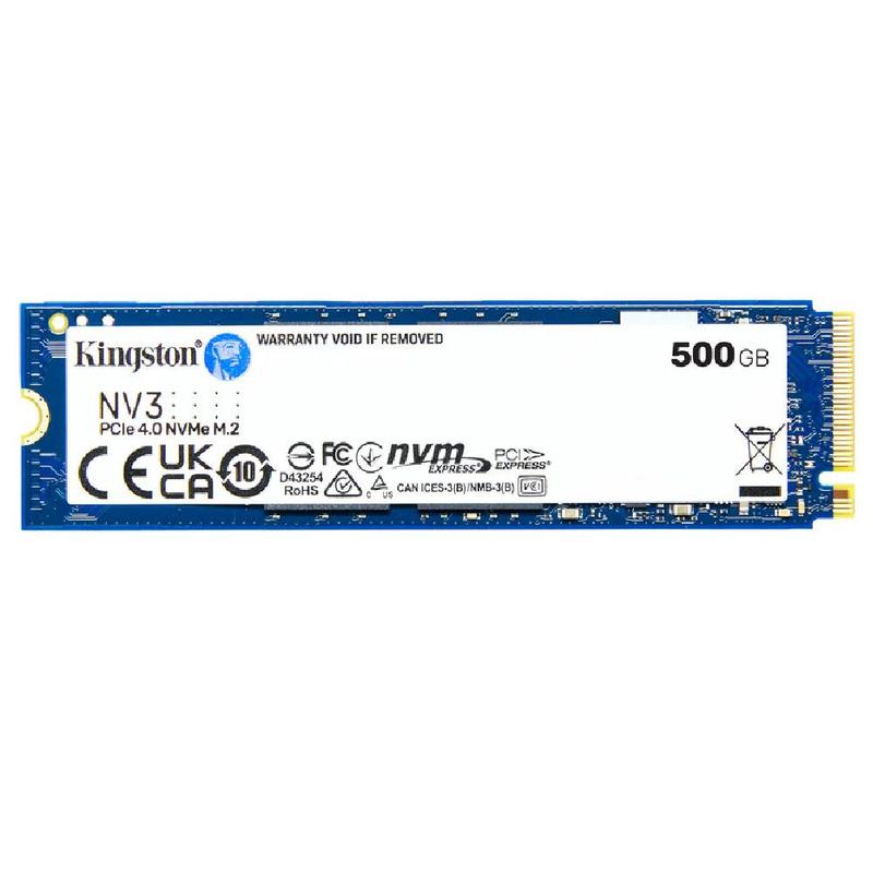 SSD Kingston NV3 500 GB NVMe M.2 2280 Leitura 5000MBs Gravação 6000MBs SNV3S500G