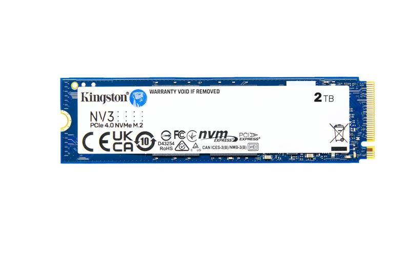 SSD Kingston NV3 de 2 TB M.2 2280 NVMe PCIe 4.0 de 4x4 6000 MB/s