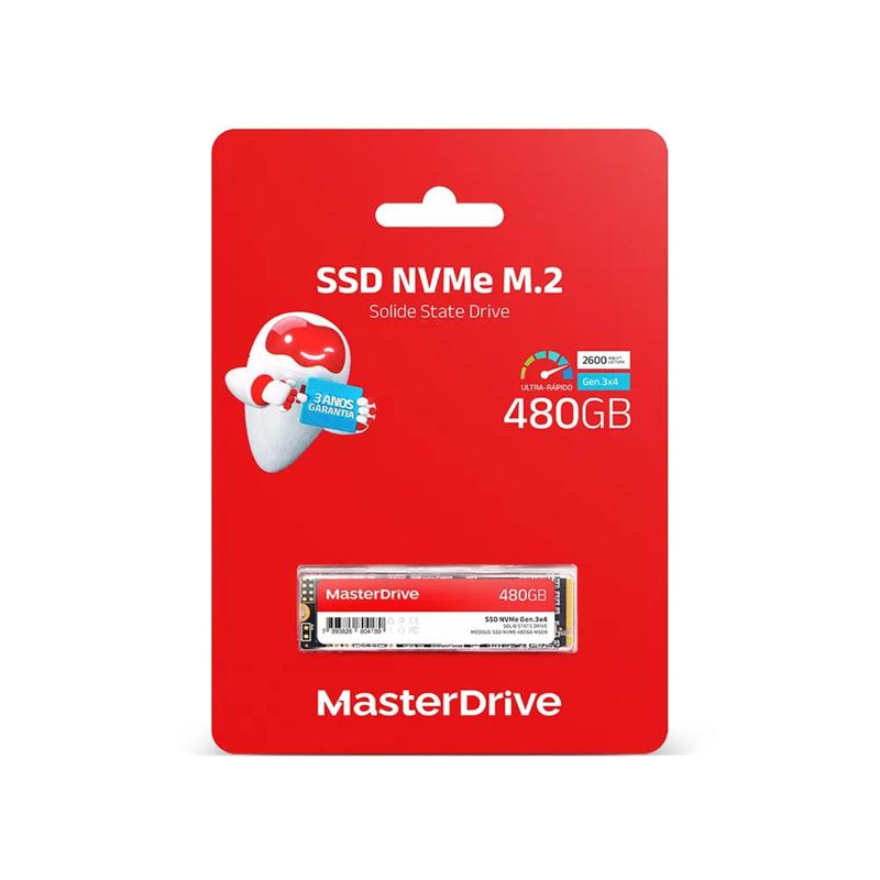 Ssd nvme m.2 480gb m611 masterdrive