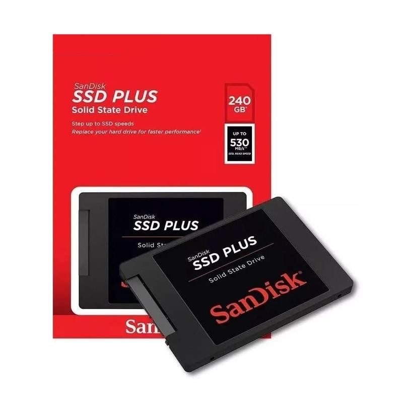 SSD Sandisk Plus 240GB, SATA, Leitura 530 MB s - SDSSDA-240G-G26
