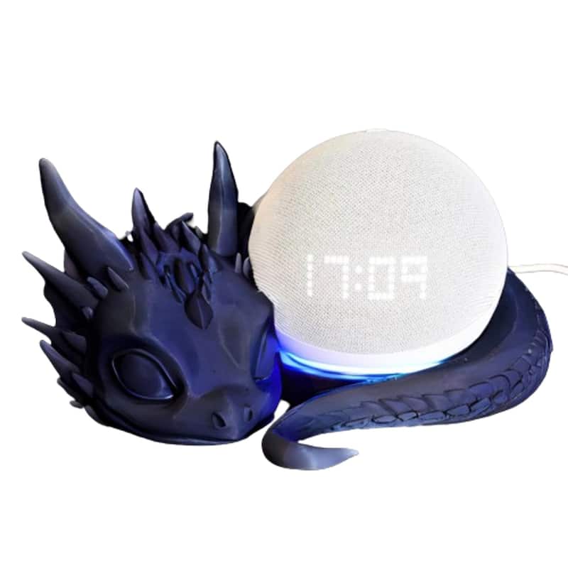 Suporte Alexa Echo Dot 4a e 5a Geração Baby Dragon Dormindo