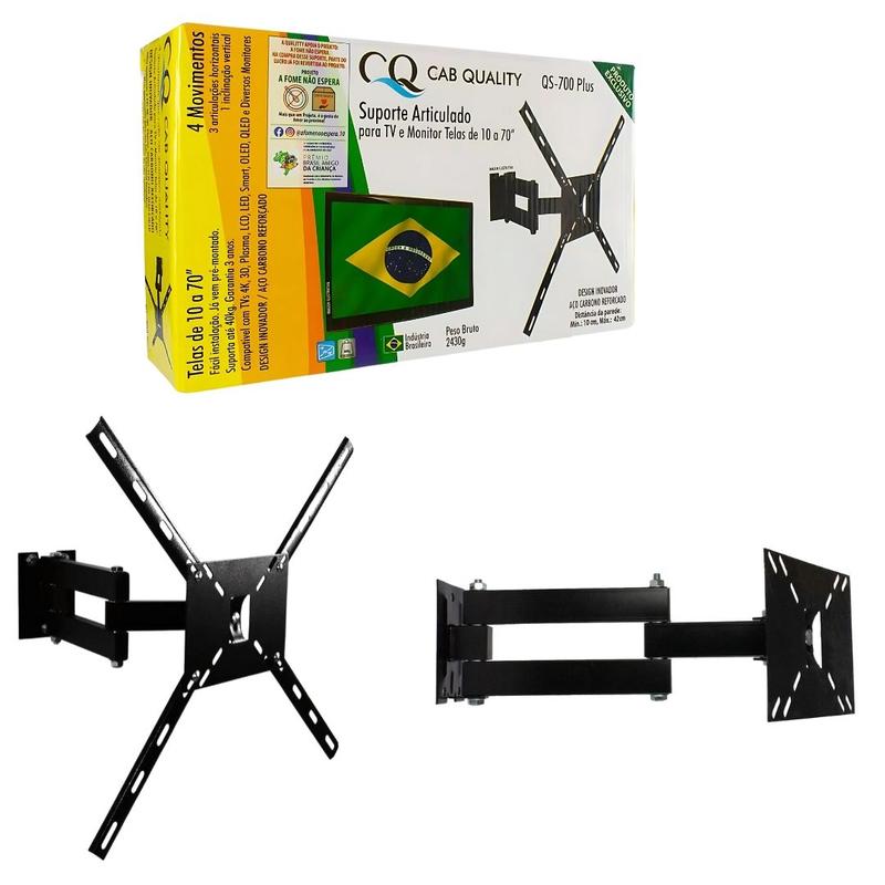 Suporte Articulado 4 movimentos retrátil para Smart TV TCL LED Full HD 43" com Google Assistant e Wi-Fi