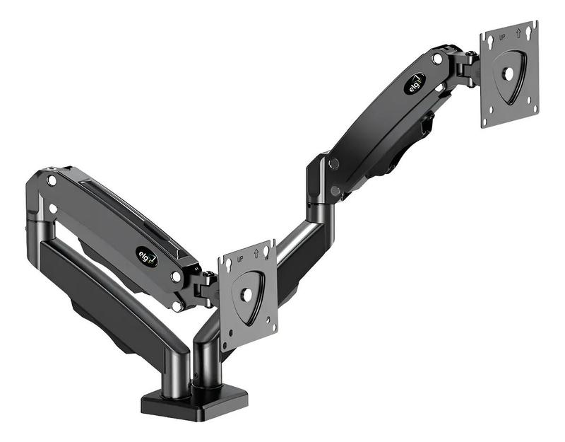 Suporte Duplo Mesa 2 Monitores - Articulado Pistão Gás ELG - F160N