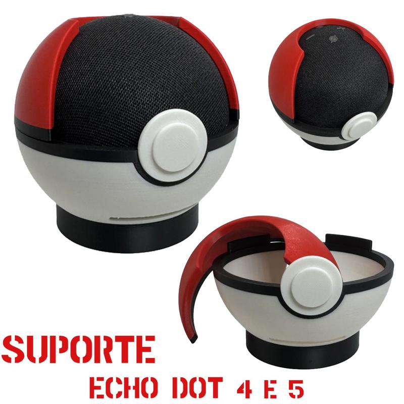 Suporte Para Echo Dot 4 E 5 Tema Pokémon Alexa