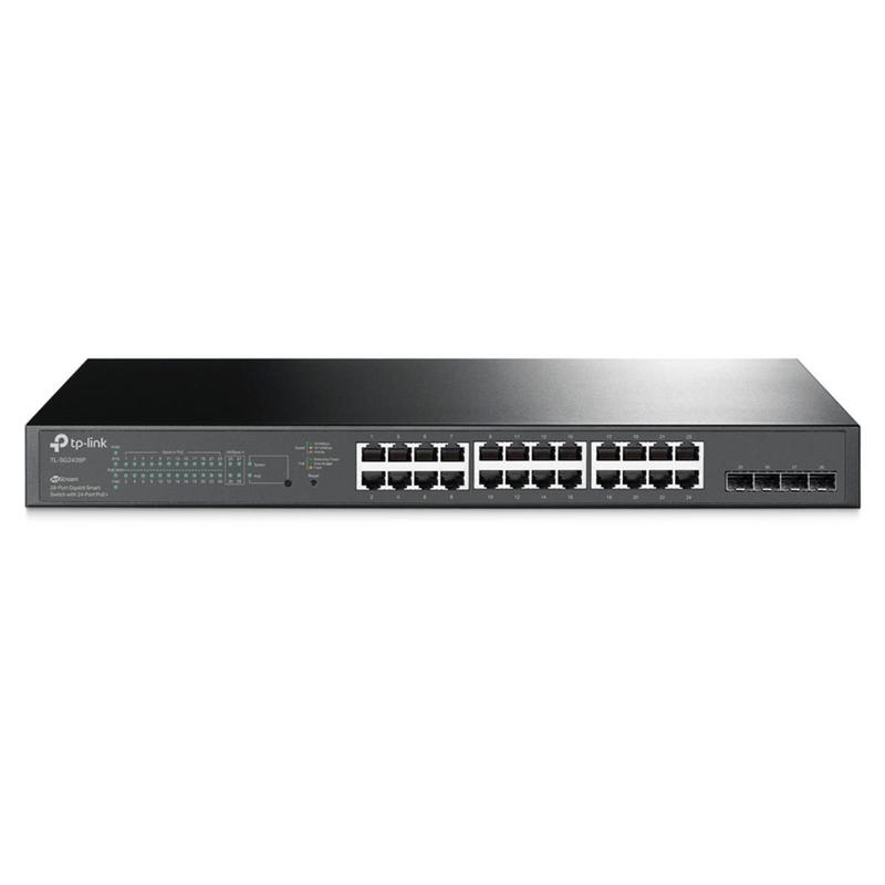 Switch 24 Portas TP-Link TL-SG2428P - 24 Portas Gigabit PoE - 4 Portas SFP - Gerenciável - JetStream