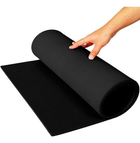 Tatame Colchonete Eva Preto 100x50x1 Yoga Pilates Treinos e Exercícios