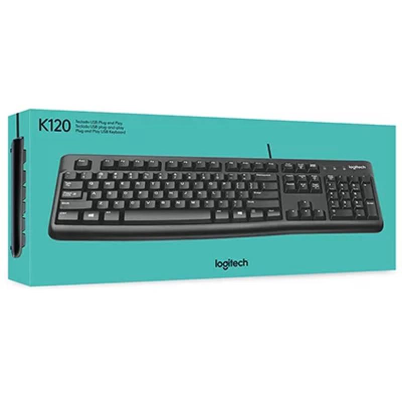 Teclado com fio USB Logitech K120 Resistente à Respingos e Layout ABNT2 CX 1 UN