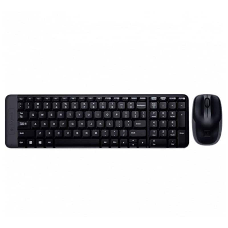 Teclado e Mouse Logitech MK220 Sem Fio ABNT2 Preto