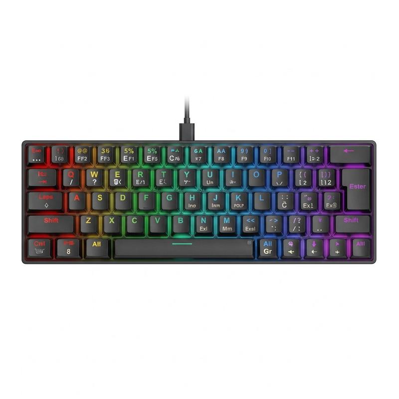 Teclado Gamer Mecânico 60% 63 Teclas Magnético RGB KNUP