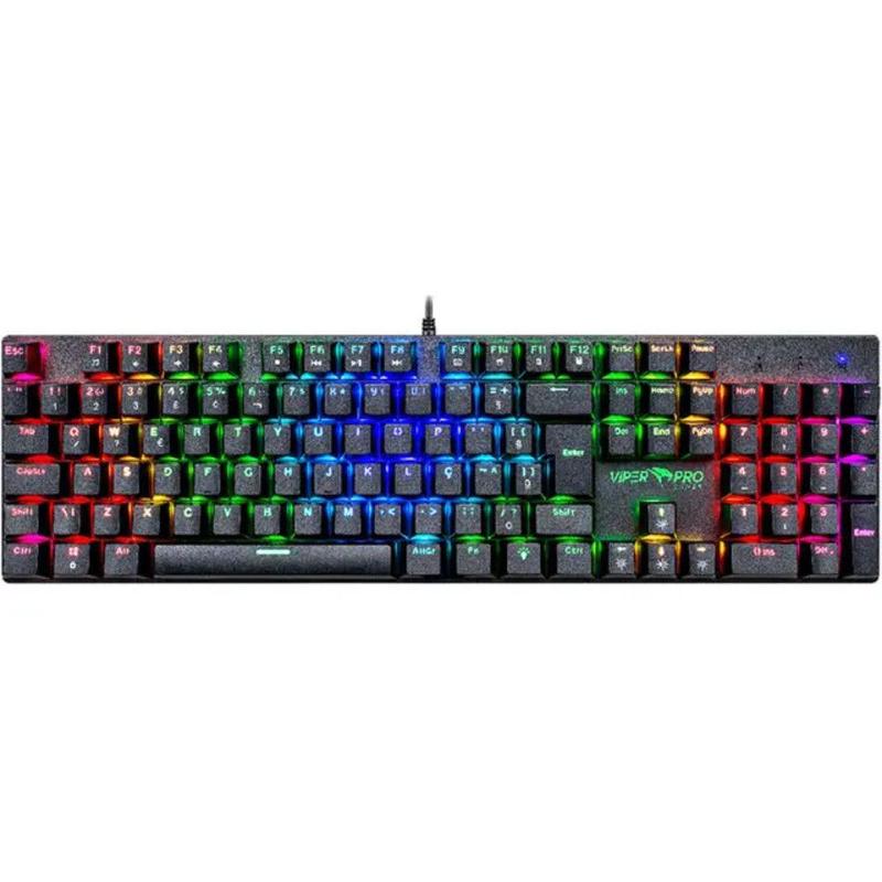 Teclado Gamer Viper Pro Mamba Mecânico Red Switch Com RGB ABNT2