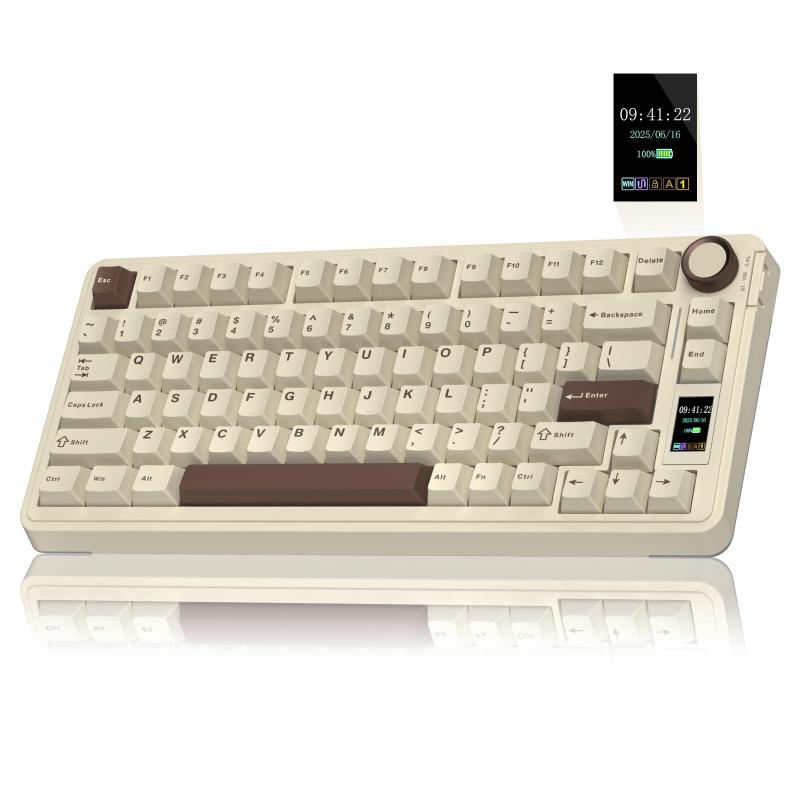 Teclado Mecânico AULA S75 PRO Sem Fio RGB 75% Hot Swap