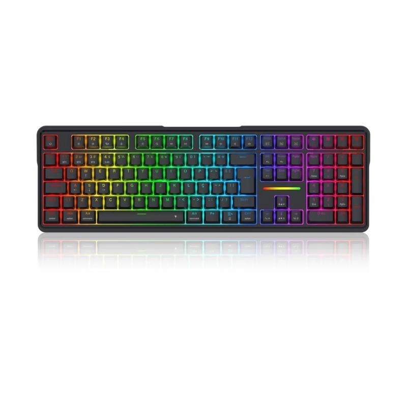 Teclado Mecânico Gamer Redragon Antonium Pro 3 Mode RGB Preto Sem Fio K745RGB-PRO