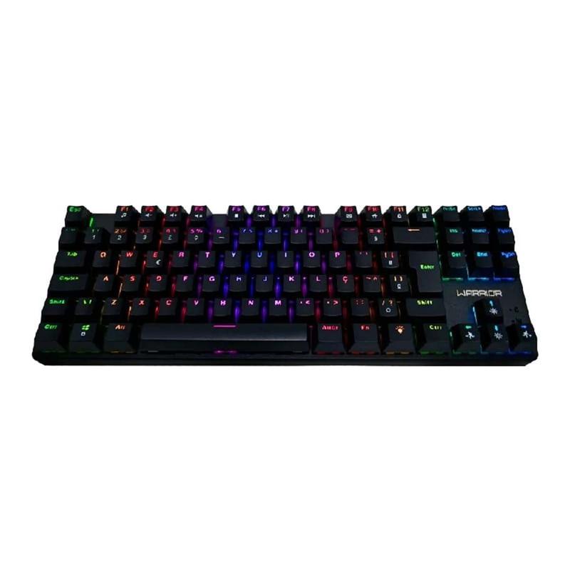 Teclado Mecânico Gamer Warrior Royal 60% Switch Blue RGB