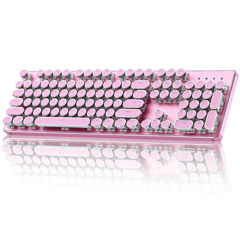 Teclado Mecânico YUNZII QL108 Rosa com HotSwap e RGB