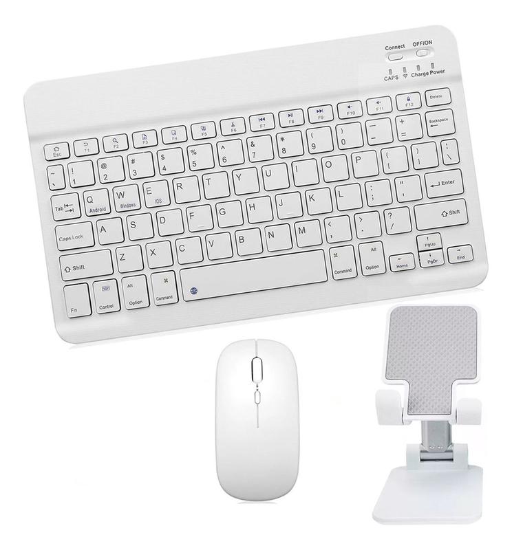 Teclado + Mouse Bluetooth E Suporte Para Galaxy Tab S6 Lite