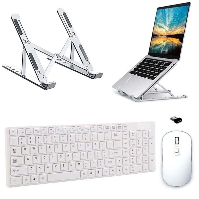 Teclado Mouse Suporte Branco p Notebook Dell Inspiron