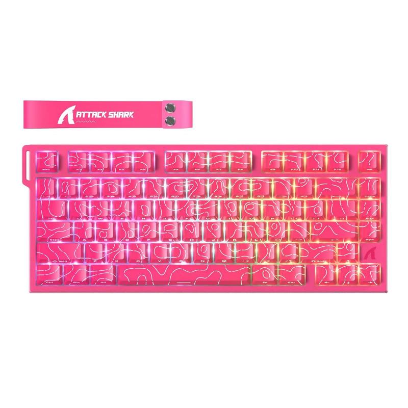 Teclado para jogos ATTACK SHARK R82HE Rapid Trigger Wired RGB