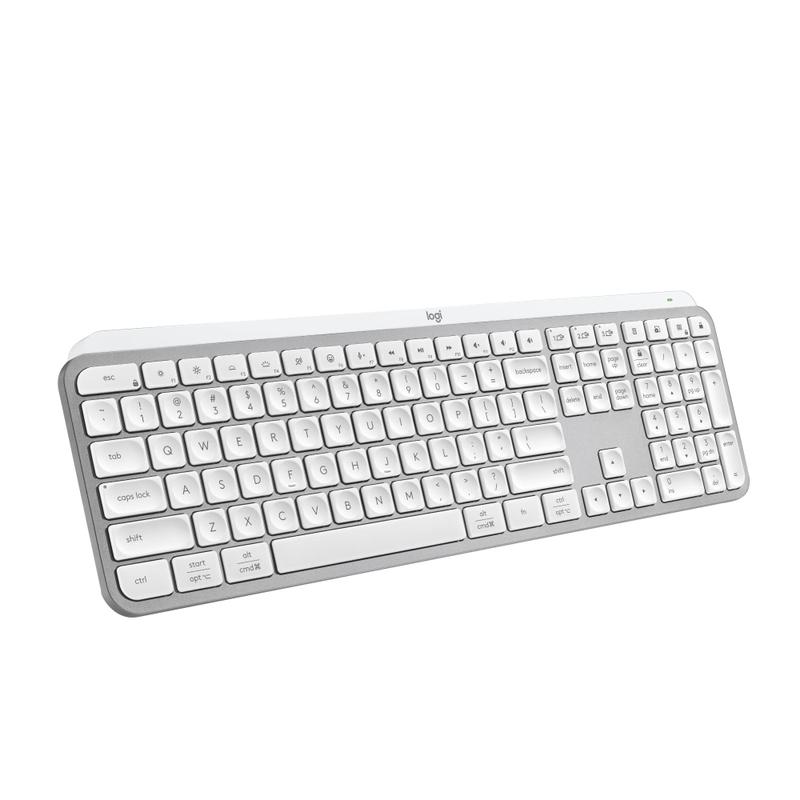 Teclado Sem Fio Logitech MX Keys S Low Profile - Cinza Claro