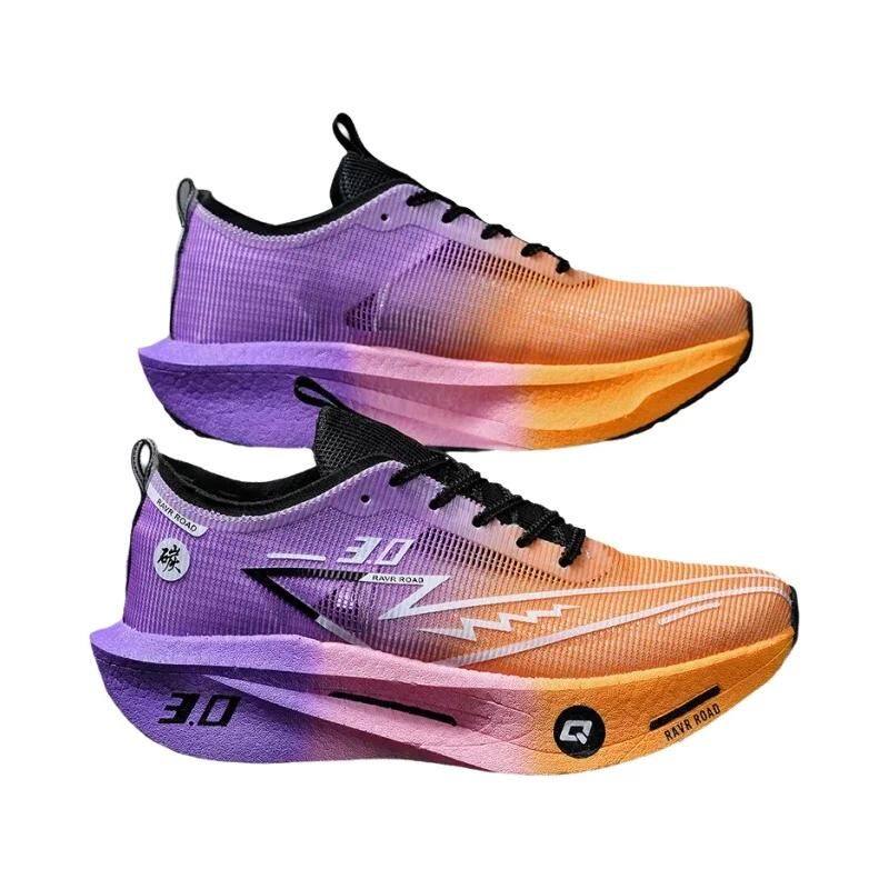 Tênis De Corrida Masculino Em Malha Confortável Com Placa De Carbono 3.0 E Amortecimento Para Treino