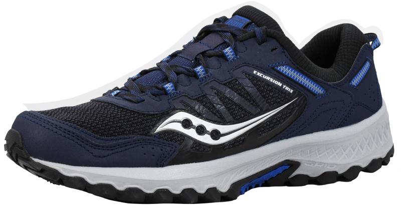 Tênis Masculino Saucony Versafoam Excursion TR13 para Corrida em Trilha Azul Marinho