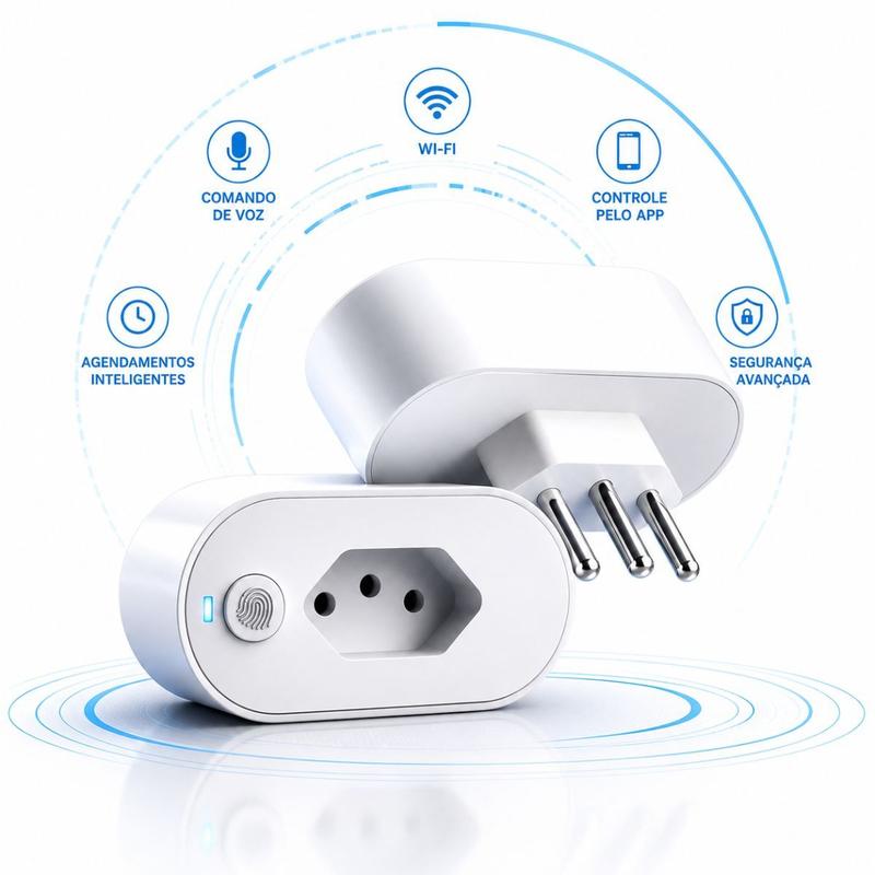 Tomada Inteligente Wifi 10a Medidor De Consumo Smart Alexa Google Tuya Smart Life 110v e 110V