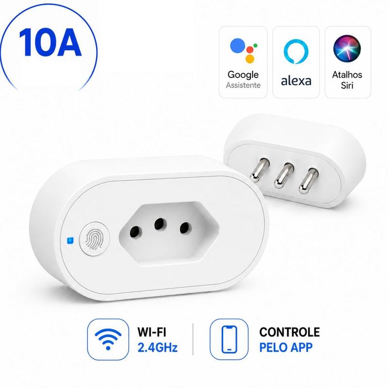 Tomada Smart Wi-Fi 10A com Comando de Voz