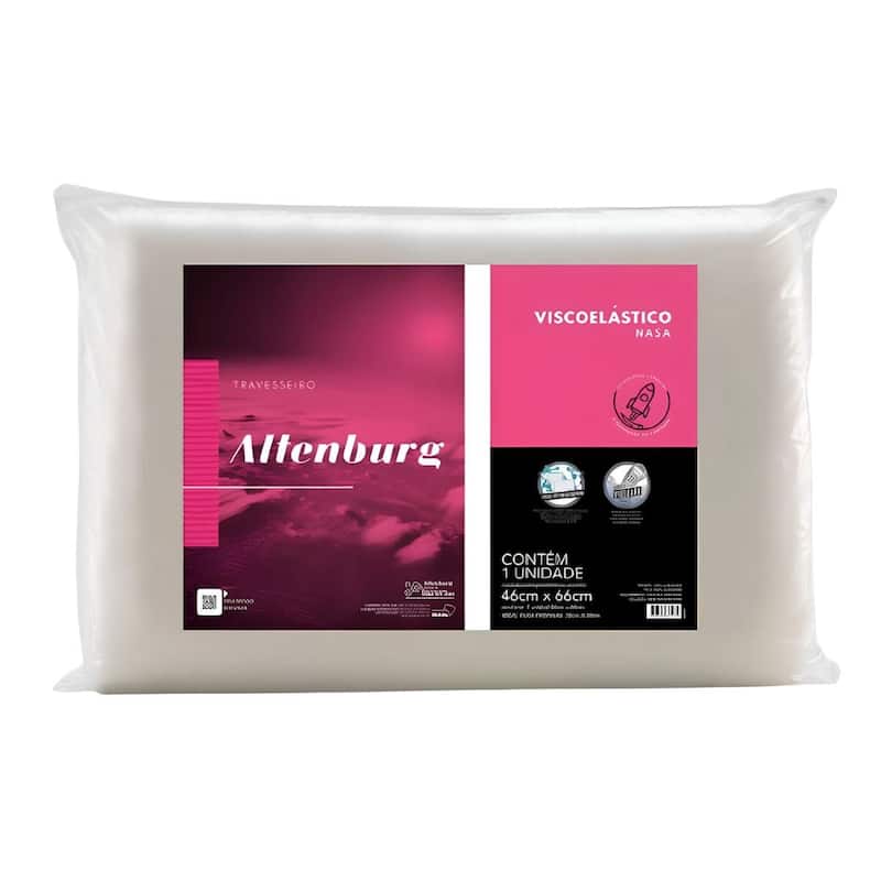 Travesseiro Altenburg Viscoelástico Nasa Suporte Firme 46cm x 66cm Marfim