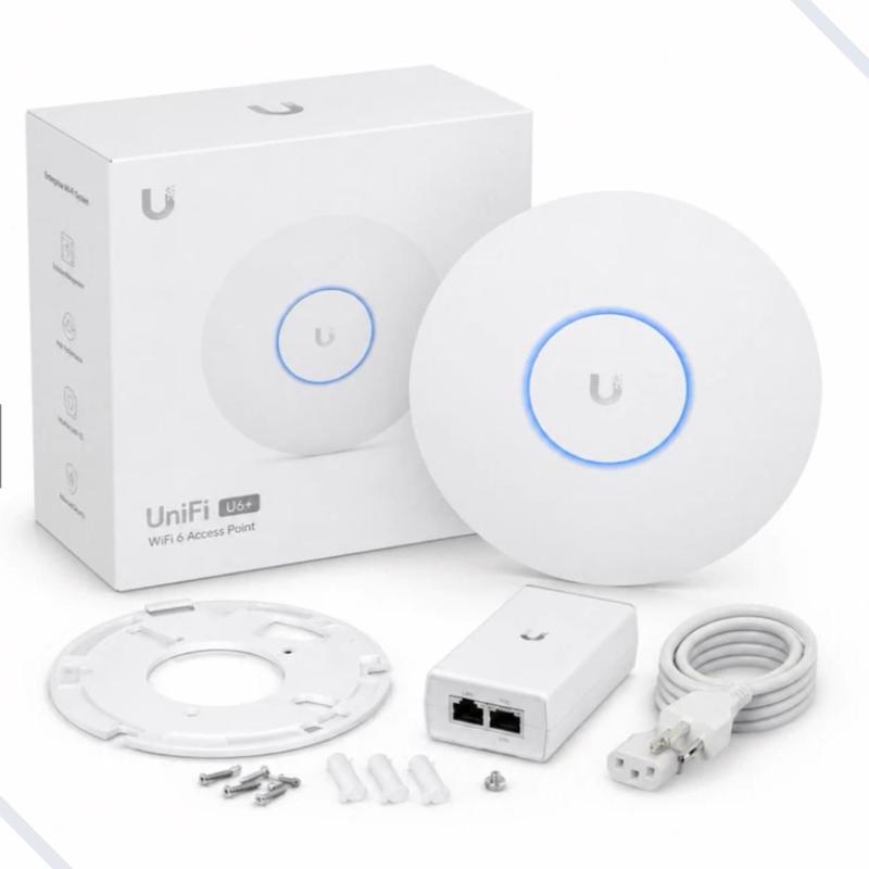 Ubiquiti UniFi U6+ Access Point WiFi 6 Dual Band PoE Branco 3.0 Gbps