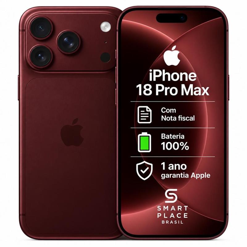 USADO Apple iPhone 18 Pro Max 256GB Bordô Excelente Bateria 100 1 Ano de Garantia