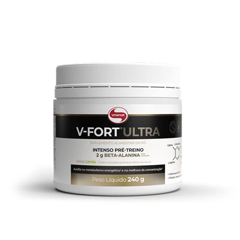 V - Fort Ultra Pré Treino - 240g Limão - Vitafor