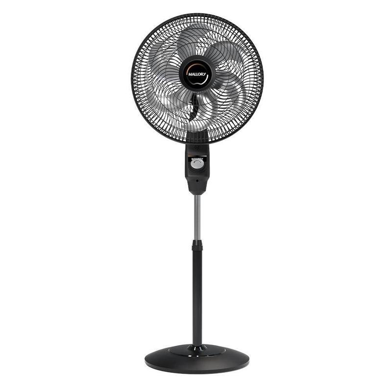 Ventilador De Coluna Mallory 40cm Eolo Com 6 Pás E Silencioso Preto 110V