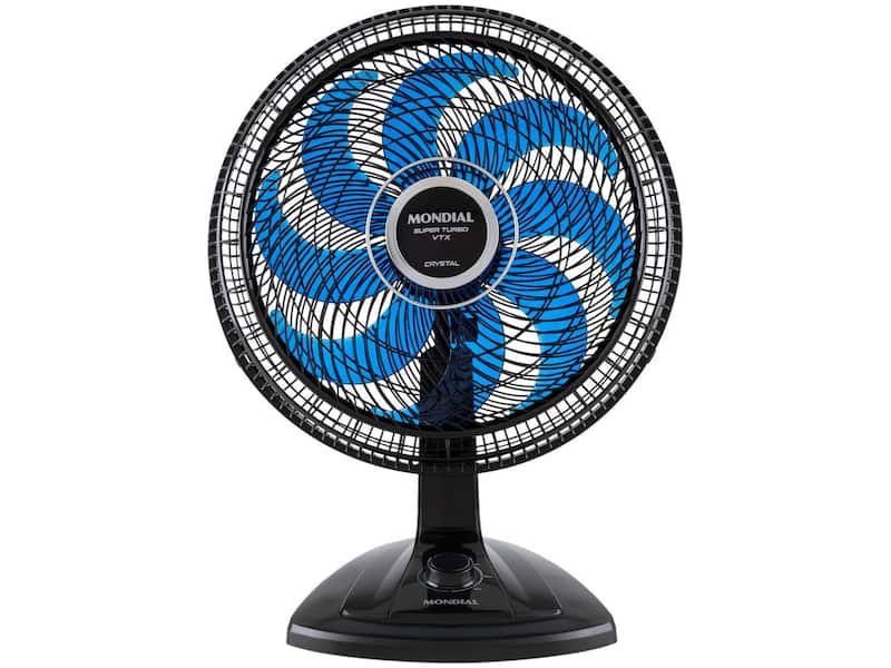 MONDIAL Ventilador de Mesa, Super Turbo 8 Pás, Preto, 140W, 110V - VTX-40-CRYSTAL