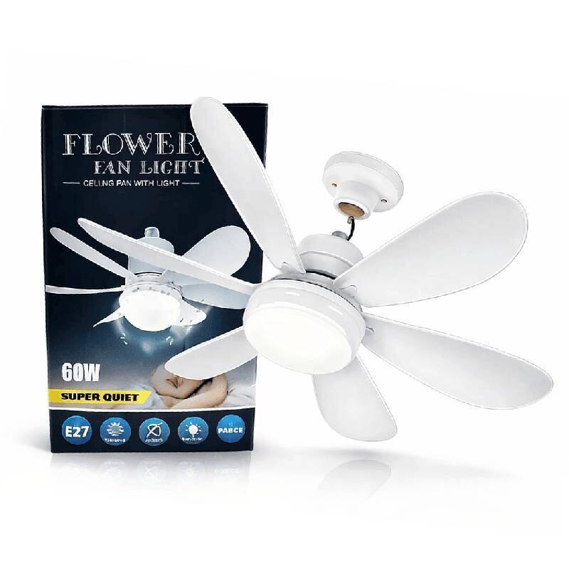 Ventilador de Teto LED Bivolt E27 Ajustável - Ventilação e Iluminação Integrada